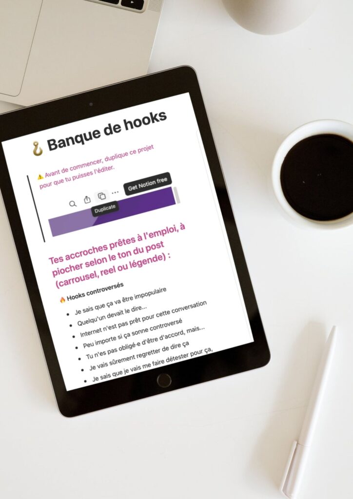 Banque de hooks